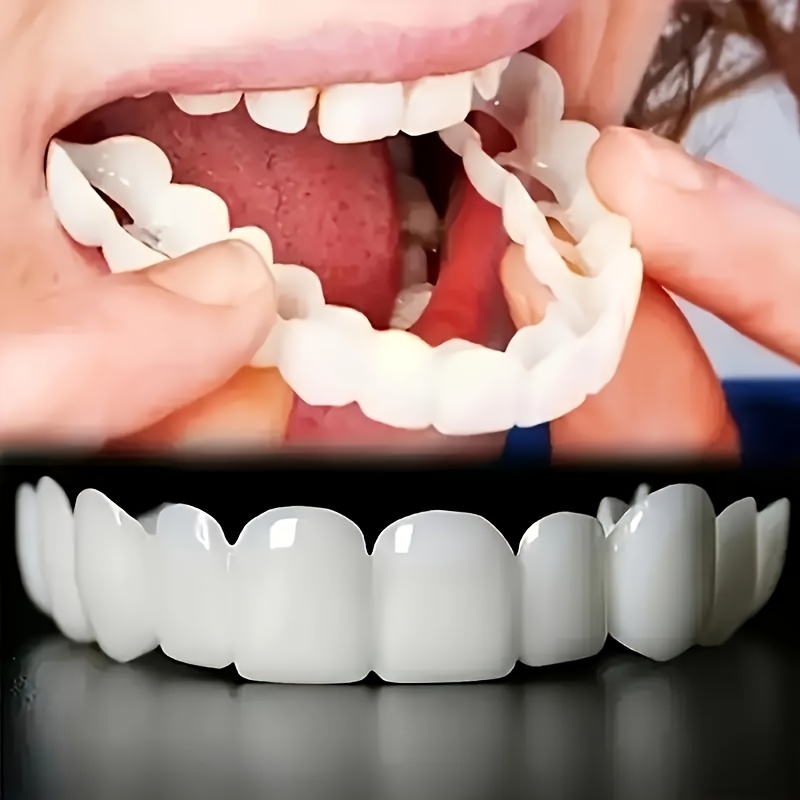 Teeth Whitening Mask - 2세트 화장용 치아 키트 (2상+2하+브러시+투명 케이스),