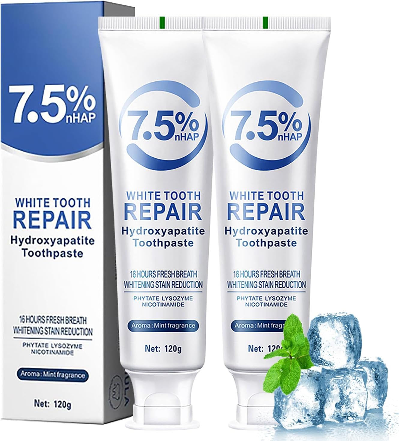 Hydroxyapatite Toothpaste - 1/2Pcs 에나멜 보호를위한 하이드록시 아파타이트 치약