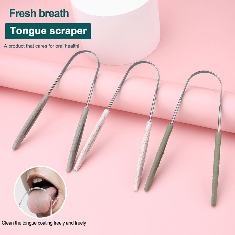Tongue Scraper Metal - 1pc 칫솔 스테인레스 스틸 혀 스크레이퍼