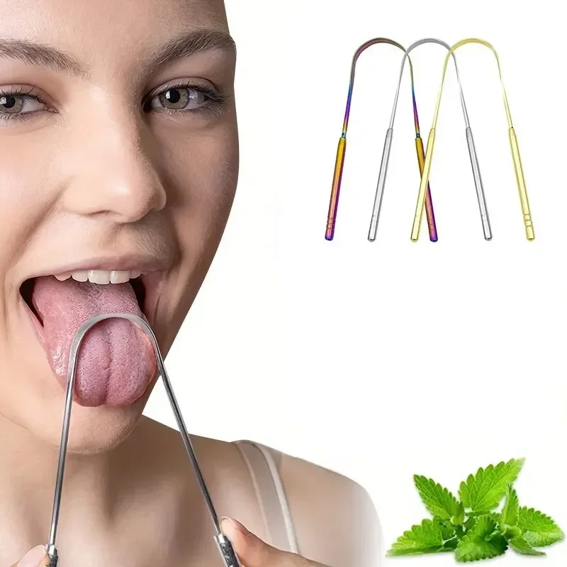 Tongue Scraper Metal - 호흡 개선 혀 클리너, 코팅 칫솔,