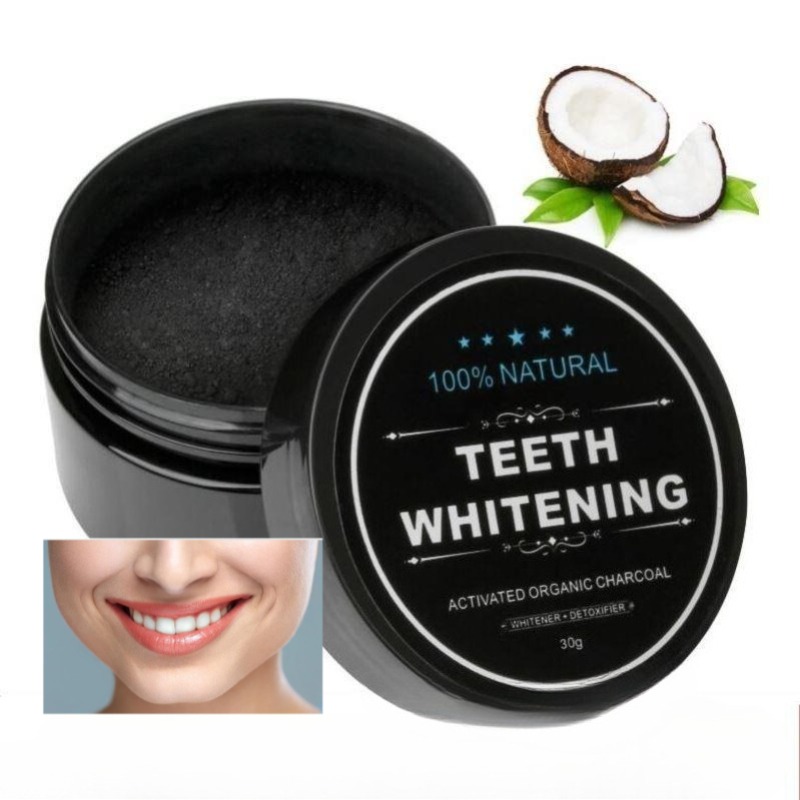 Teeth Whitening Charcoal Powder - 활성탄 치아 미백 파우더 1박스, 숯