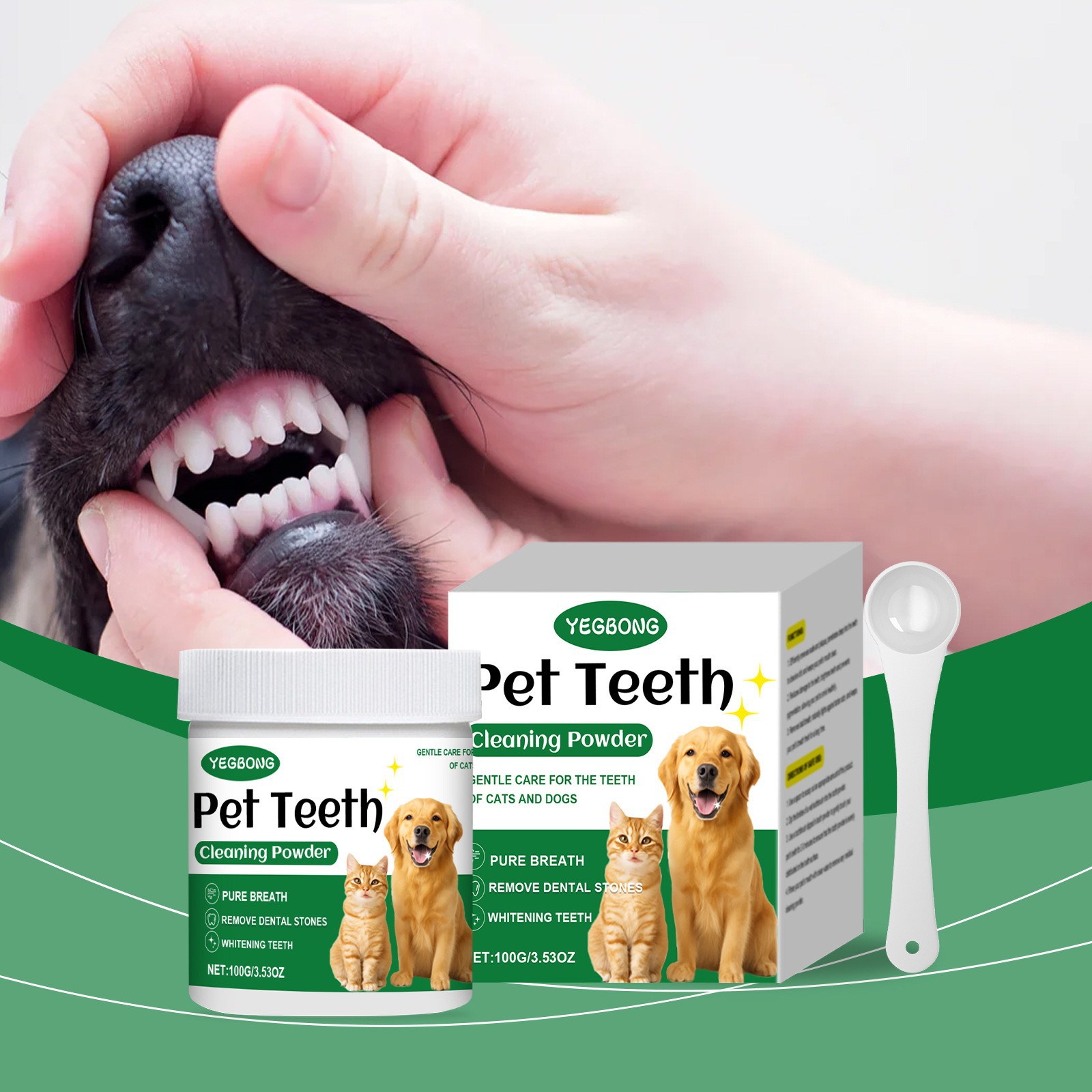 Teeth Whitening Results - 애완동물 치아 세정 파우더 치석 제거