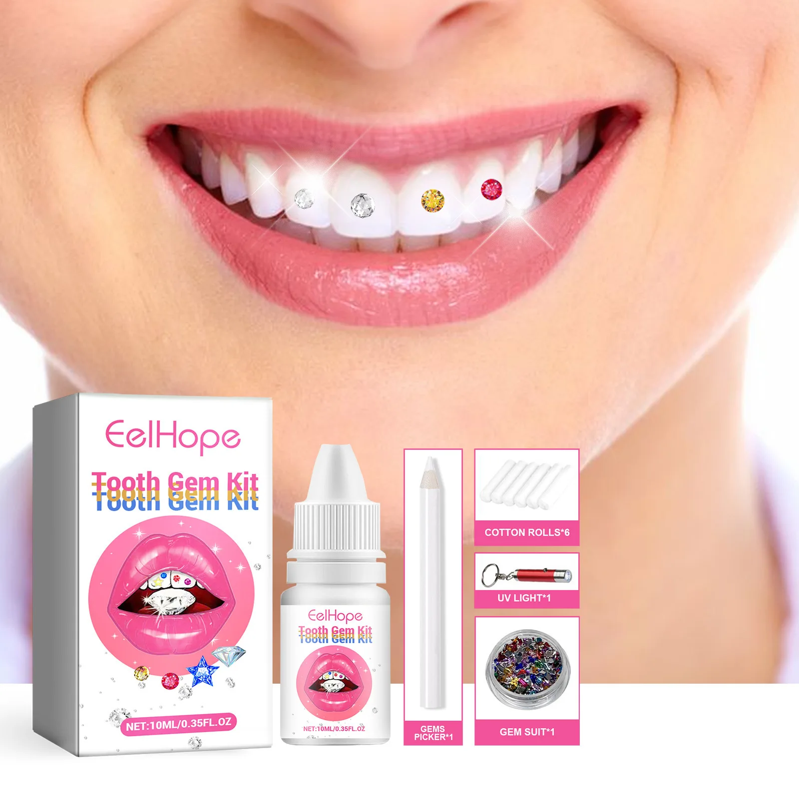 Teeth Whitening Usa - 치아 장식 키트 DIY 투명 보석