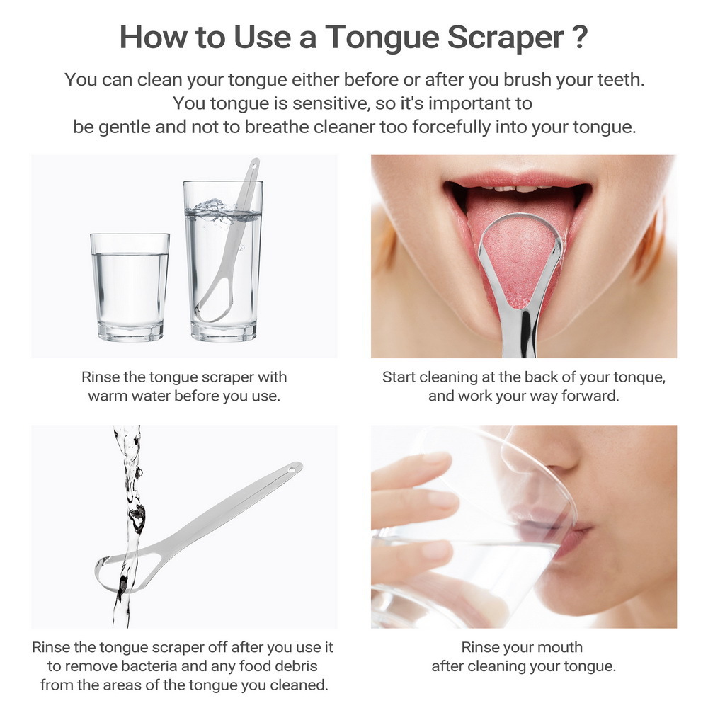 성인 및 어린이용 금속 혀 클리너 3개/팩 스테인리스  - Tongue Scraper Metal 리뷰 및 가격