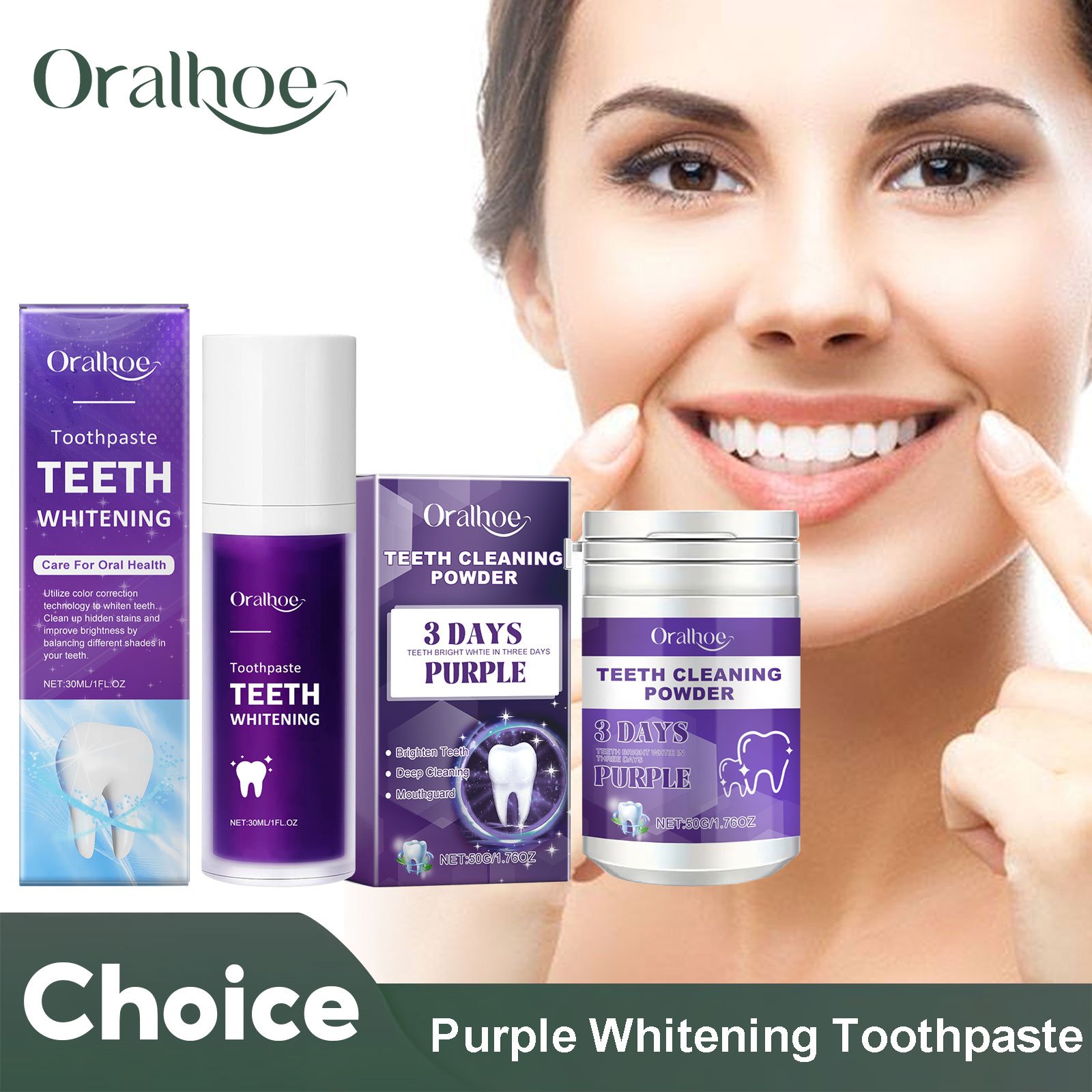 보라색 교정기 치아 미백 치약, 치아 딥 클리닝, 플라 - Teeth Whitening Results 리뷰 및 가격