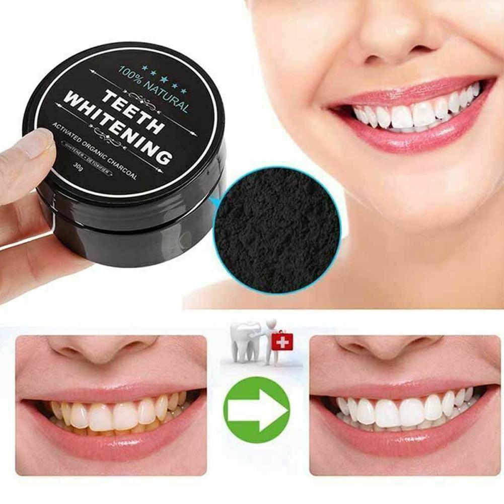 활성 유기농 숯가루 치아 미백 강화 치아 미백제 구강  - Teeth Whitening Charcoal Powder 리뷰 및 가격