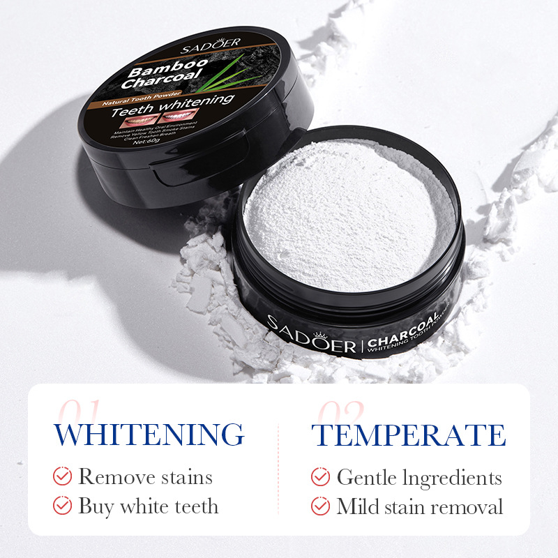 대나무 숯 활성탄 미백 치아 미백 파우더 치아 청소 구 - Teeth Whitening Charcoal Powder 리뷰 및 가격