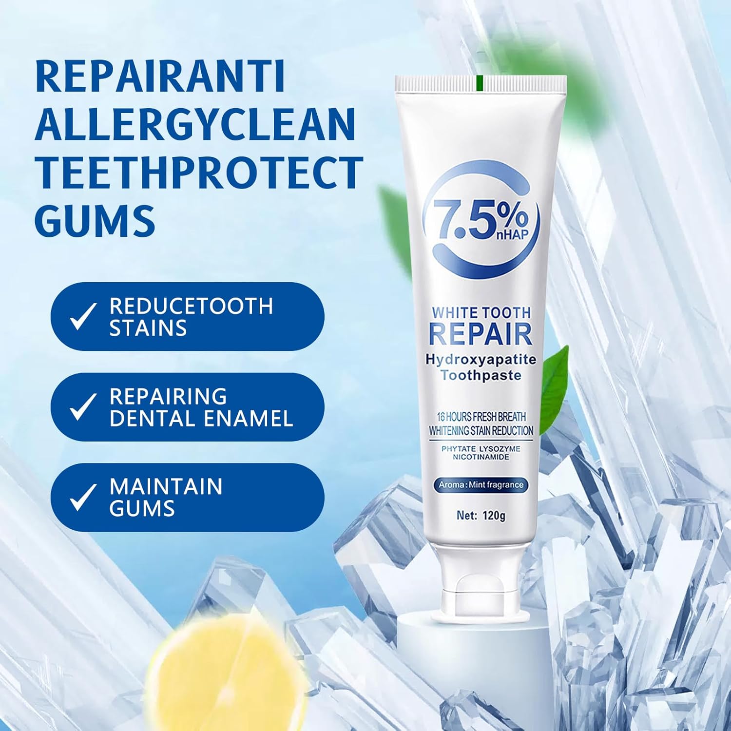 1/2Pcs 에나멜 보호를위한 하이드록시 아파타이트 치 - Hydroxyapatite Toothpaste 리뷰 및 가격