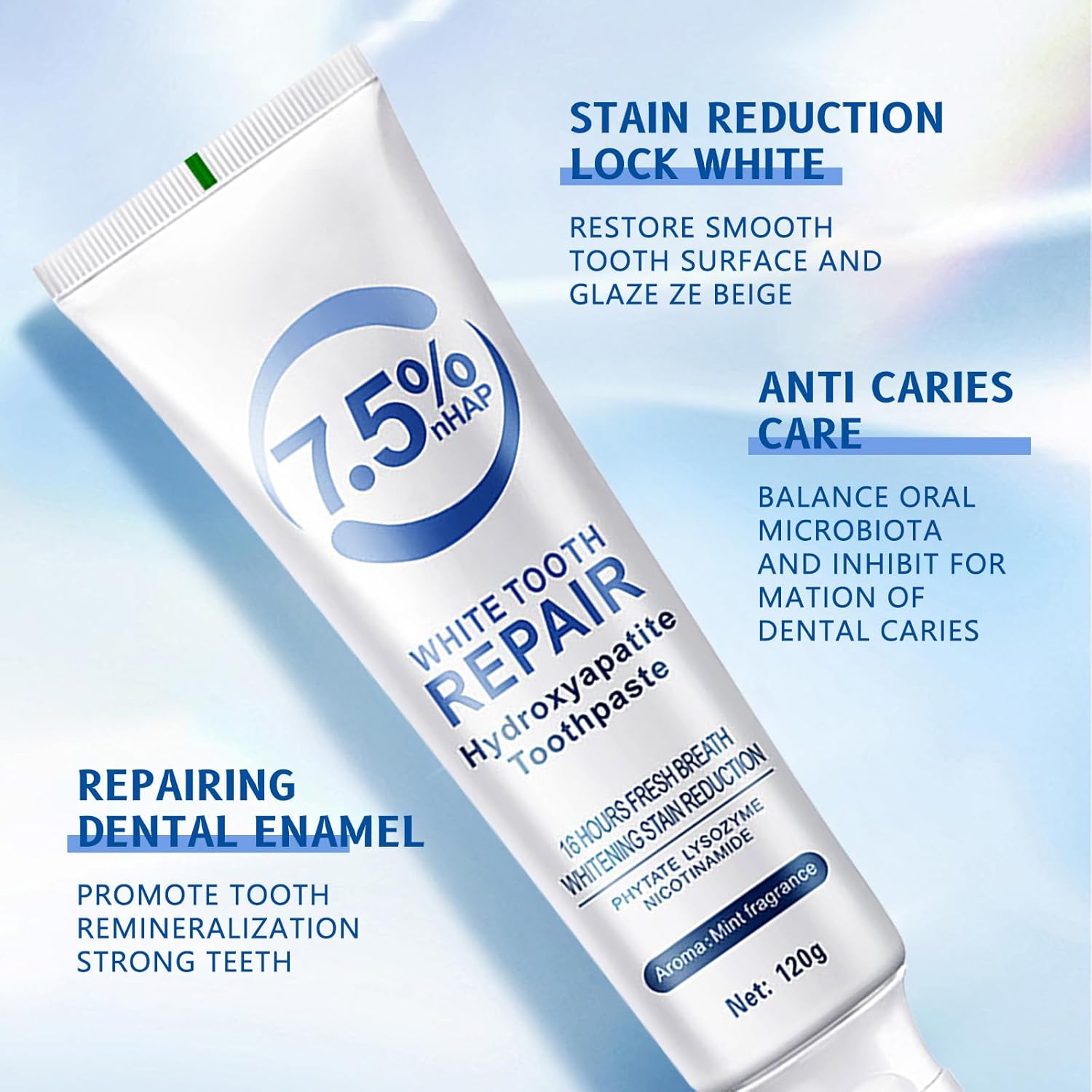 1/2Pcs 에나멜 보호를위한 하이드록시 아파타이트 치 - Hydroxyapatite Toothpaste 리뷰 및 가격