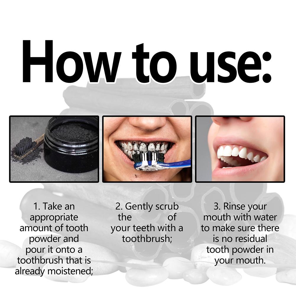 치아 미백 파우더, 천연 미백 및 치아 딥 클리닝 파우 - Teeth Whitening Charcoal Powder 리뷰 및 가격