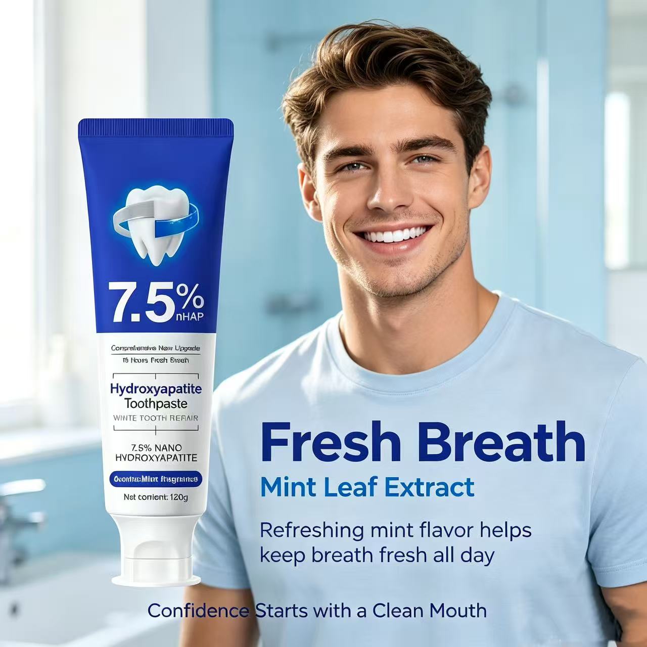 7.5% 나노 하이드록시아파타이트 치약 커피, 차 얼룩 - Hydroxyapatite Toothpaste 리뷰 및 가격