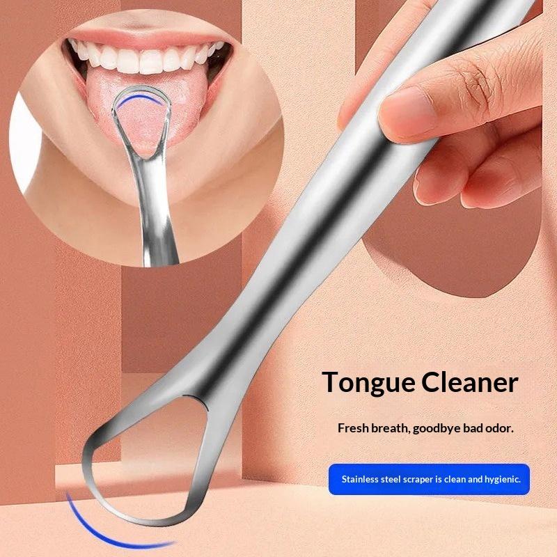 스테인레스 스틸 혀 스크레이퍼 세트 구강 위생을 위한  - Tongue Scraper Metal 리뷰 및 가격