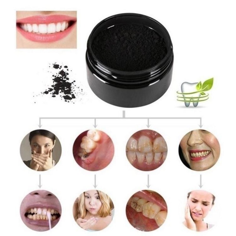 활성탄 치아 미백 파우더 1박스, 숯 치아 클리닝 파우 - Teeth Whitening Charcoal Powder 리뷰 및 가격