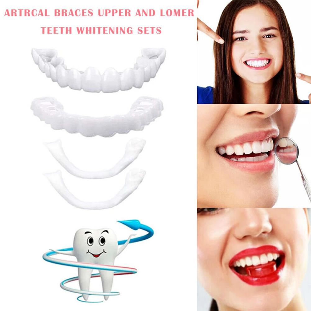 4-6 쌍 상부 및 하부 턱 틀니 틀니 치아 틀니 관리 - Teeth Whitening Mask 리뷰 및 가격
