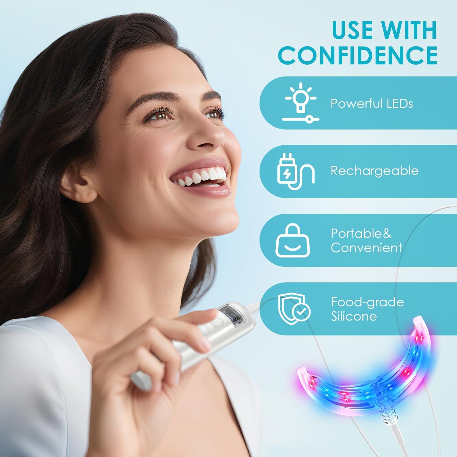 치아 미백 촉진기 16 LED 레드 블루 강화 조명 트 - Teeth Whitening For Trays 리뷰 및 가격