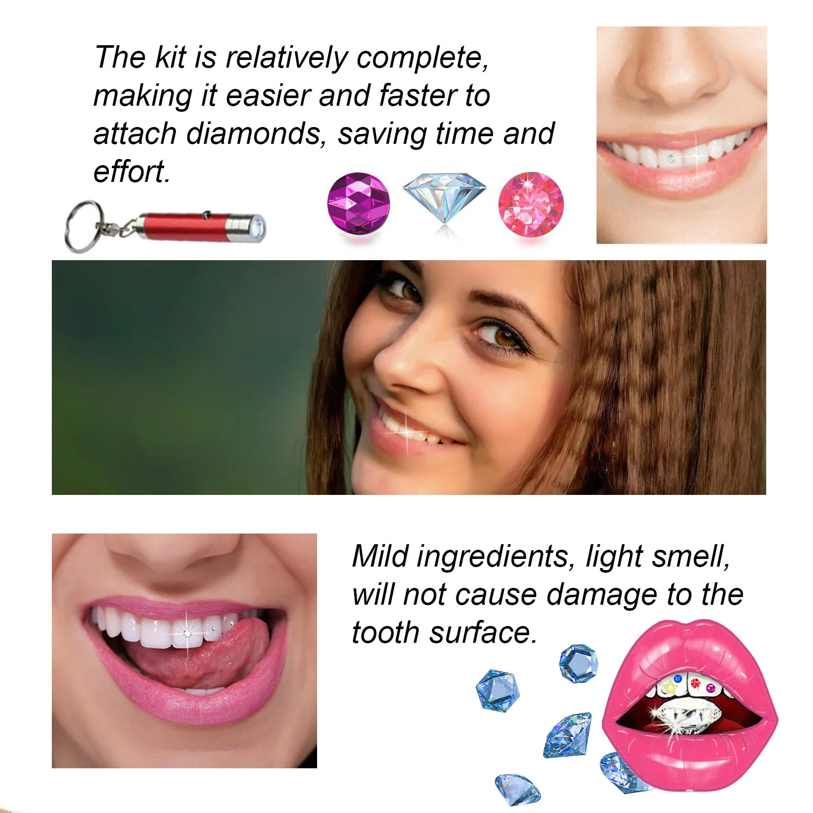 치아 장식 키트 DIY 투명 보석 장식 글리터 아름다운 - Teeth Whitening Usa 리뷰 및 가격