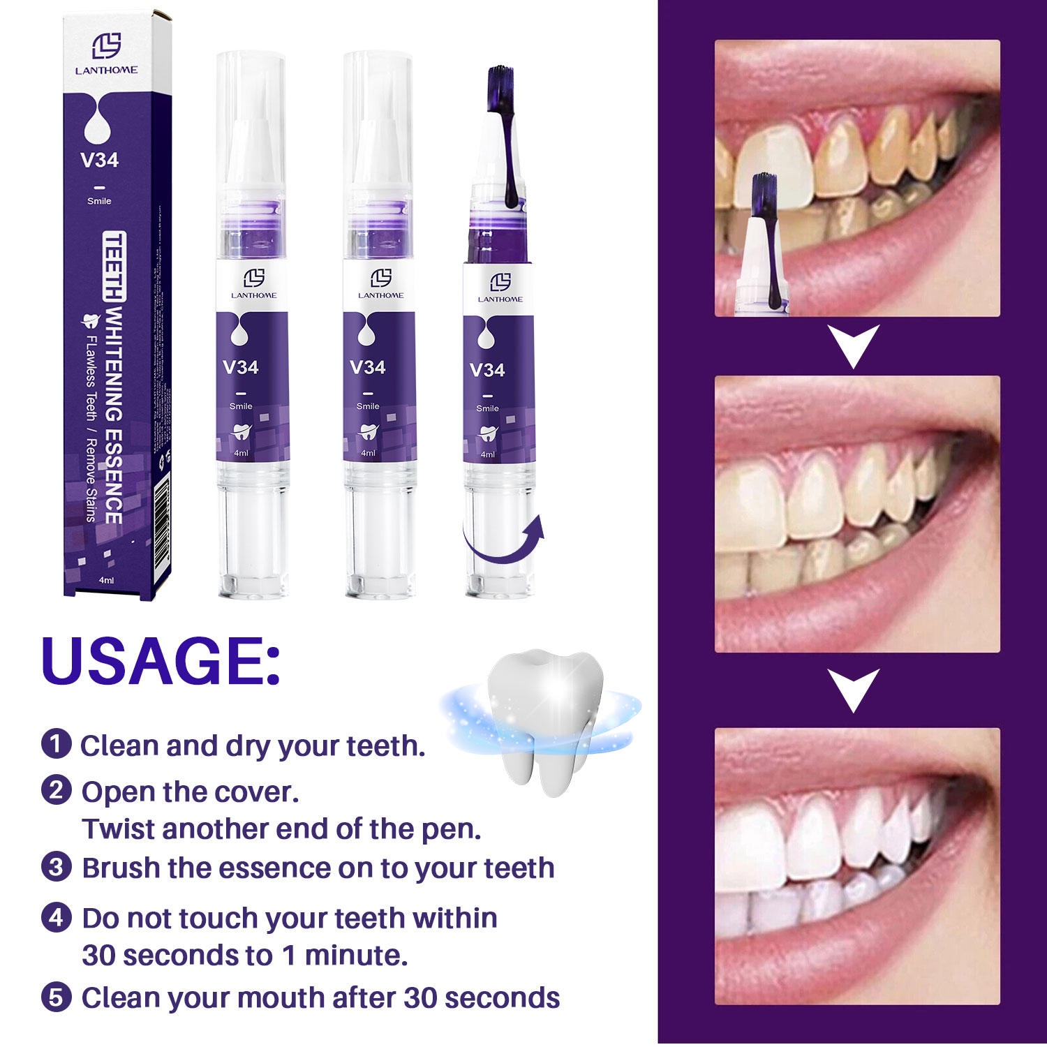 SAUVASINE V34 컬러 코렉터 세럼 치약 치아  - Teeth Whitening Gel Pen 리뷰 및 가격