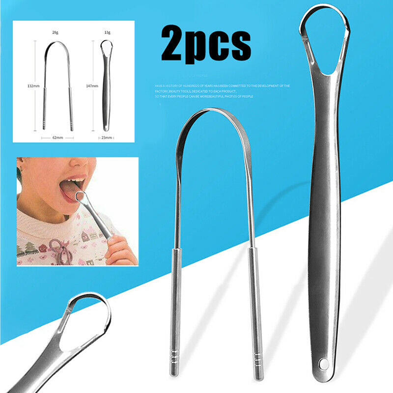 2Pcs 혀 스크레이퍼 스테인레스 스틸 혀 클리너 구강 - Tongue Scraper Metal 리뷰 및 가격