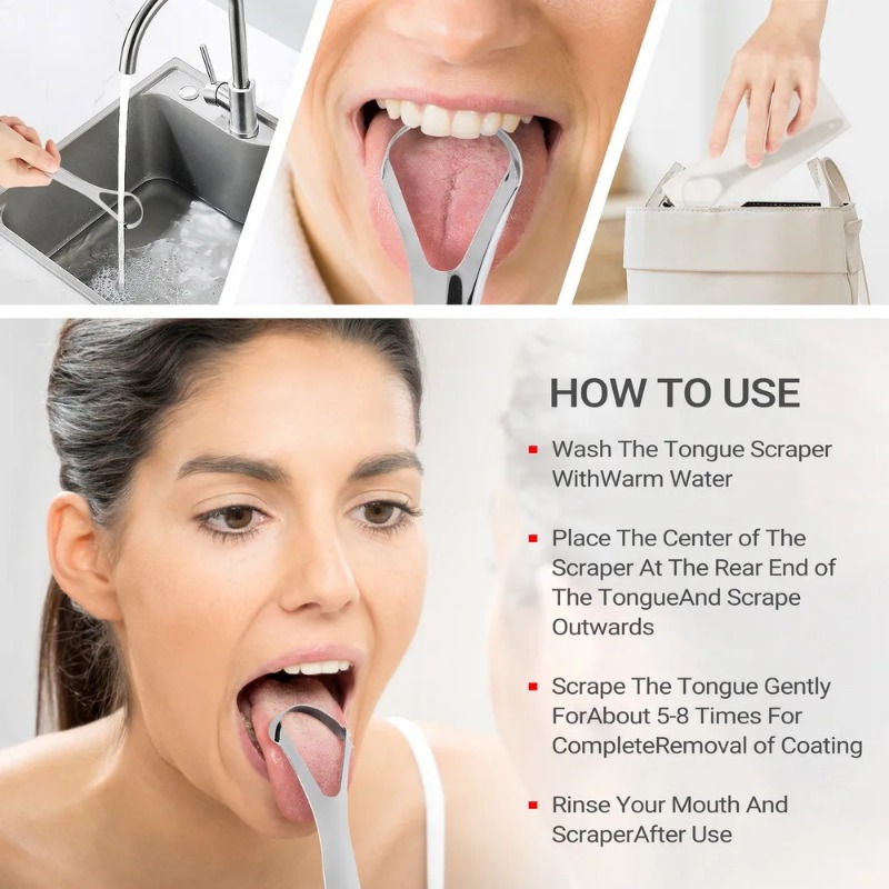 구취증 치석 제거기 스테인리스 스틸 세척 제거기 혀 코 - Tongue Scraper Metal 리뷰 및 가격