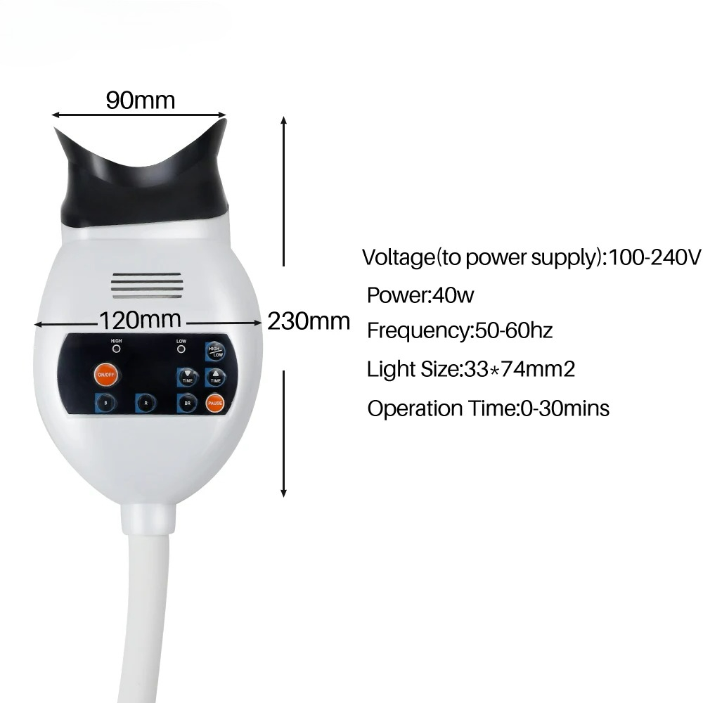 조절 가능한 3색 LED 치아 미백 촉진기 치과용 냉광 - Teeth Whitening Usa 리뷰 및 가격