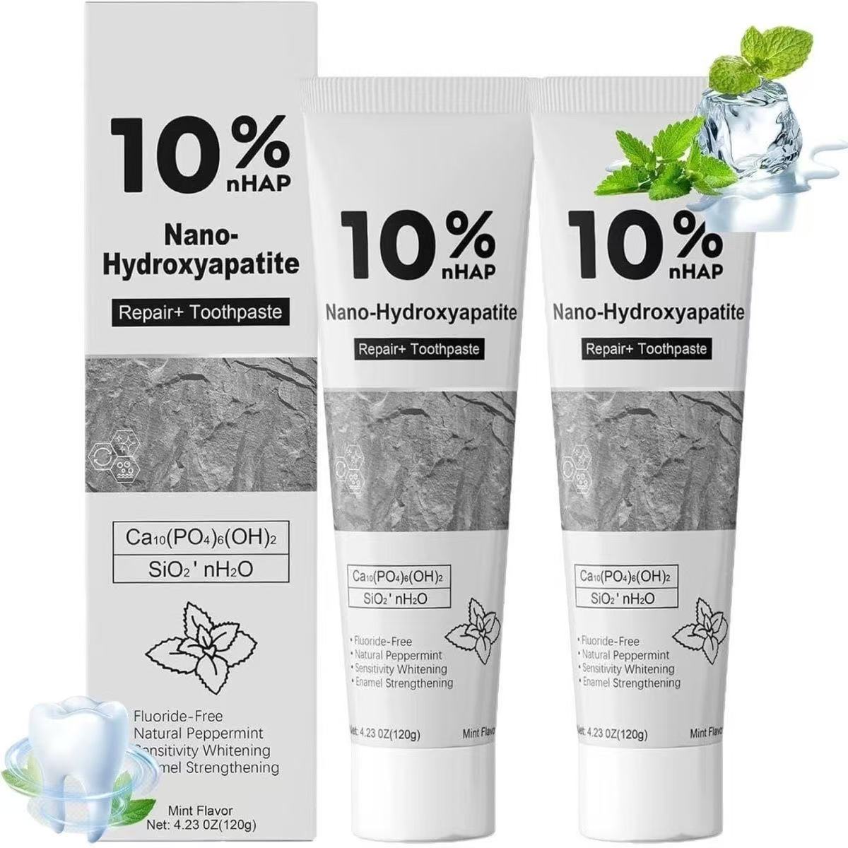 10% 나노 하이드록시아파타이트 미백 및 얼룩 제거 치 - Hydroxyapatite Toothpaste 리뷰 및 가격