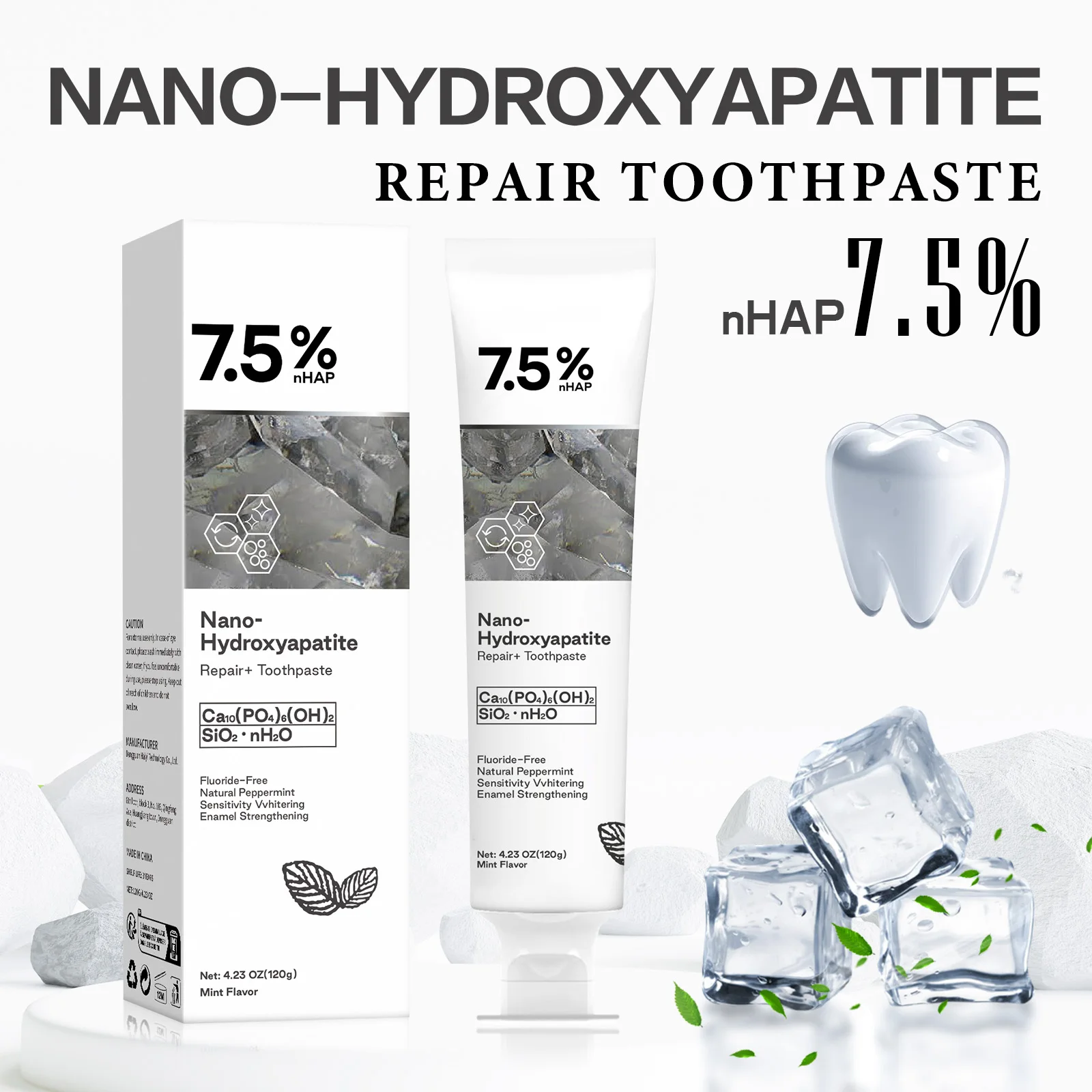 120g 나노 하이드록시아파타이트 치약 커피/차 얼룩  - Hydroxyapatite Toothpaste 리뷰 및 가격