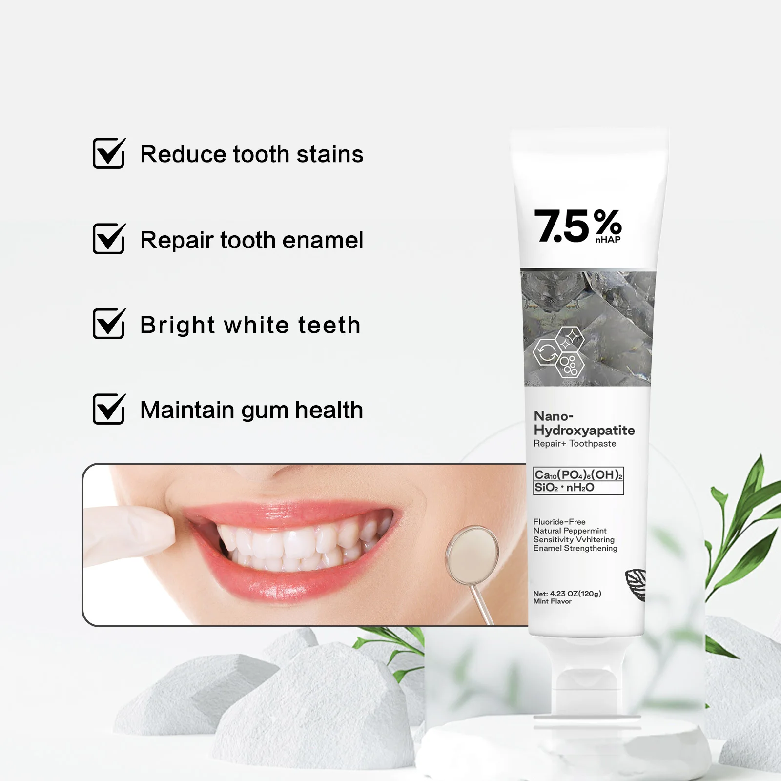 120g 나노 하이드록시아파타이트 치약 커피/차 얼룩  - Hydroxyapatite Toothpaste 리뷰 및 가격