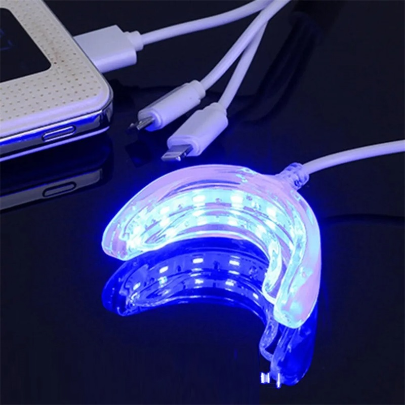 치아 미백 가속기 스마트 LED 블루 라이트 휴대용 U - Teeth Whitening For Trays 리뷰 및 가격
